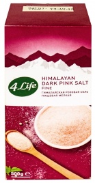 Гималайская соль розовая мелкая 500г к/к
